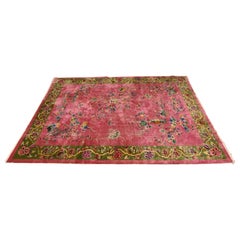 Antique Chinese Nichols Art Deco Hand-Knotted Room Size Wool Rug, Circa 1920s