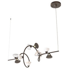 Contemporary Pendelleuchte 'Linfa' 565.23m von Federico Peri x TOOY, Titanium