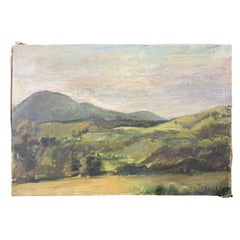 Early 20th Century French Landscape Oil Painting on Canvas