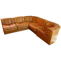 De Sede, Leather Patchwork Chesterfield Sofa in very good condition