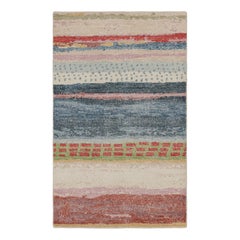 Rug & Kilim's Distressed Contemporary Abstract Art Rug in Polychromatic Pattern (tapis d'art abstrait contemporain vieilli à motifs polychromes)