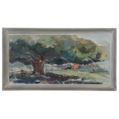 Vee J. Hill Signed Oil on Board ‘Big Tree’