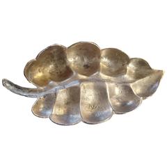 Cast Bronze Leaf Tray Mid-century Italy