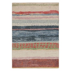 Rug & Kilim’s Distressed Custom Rug Design in Polychromatic Abstract Patterns