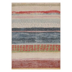 Rug & Kilim's Distressed Contemporary Abstract Art Rug in Polychromatic Patterns (Tapis d'art abstrait contemporain vieilli à motifs polychromes)