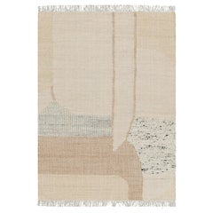 Rug & Kilim’s Abstract Flatweave with Cream and Beige Geometric Patterns