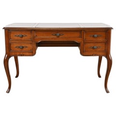 Sligh Furniture French Provincial Louis XV Carved Cherry Wood Writing Desk