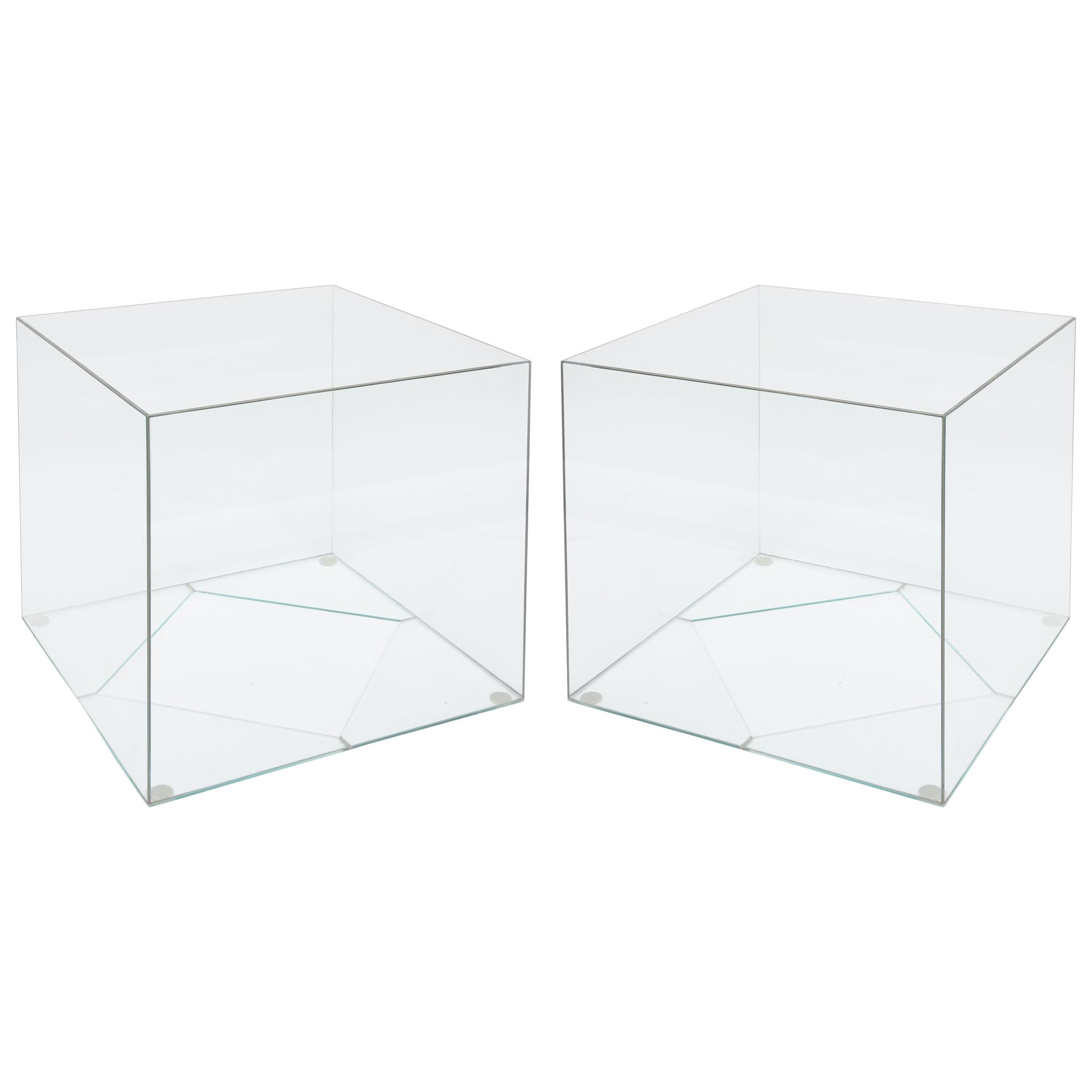 Large Pace Glass Cube Tables