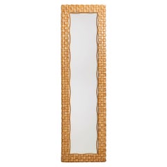 Diseñador italiano, Espejo de pared, Madera, Italia, Años 1940