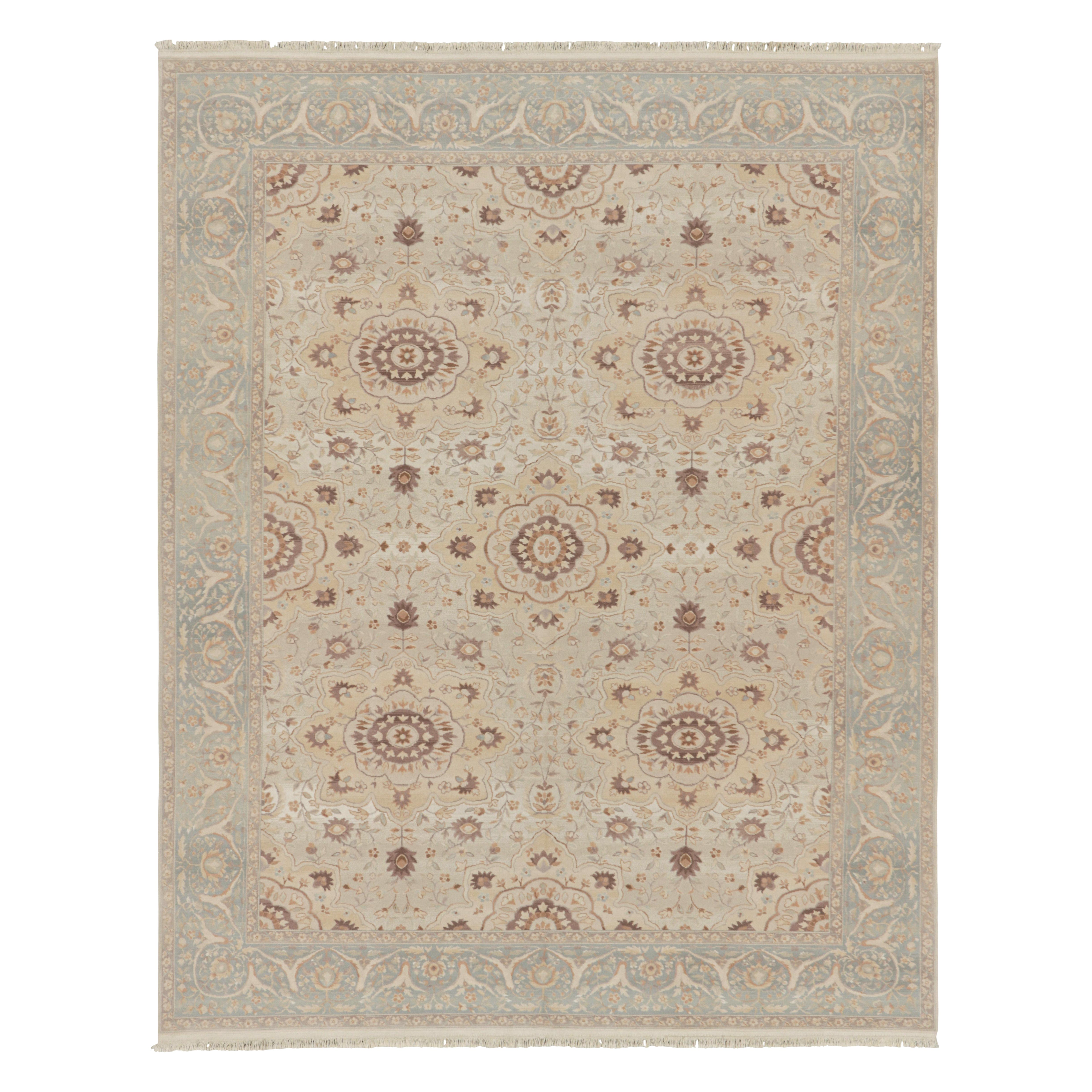 Rug & Kilim’s Sultanabad Style Rug in Beige-Brown with Floral Patterns