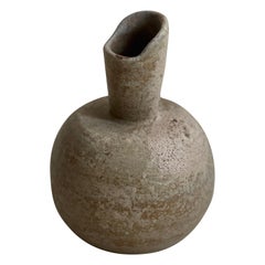 Vaso in frassino smaltato a mano con spirale