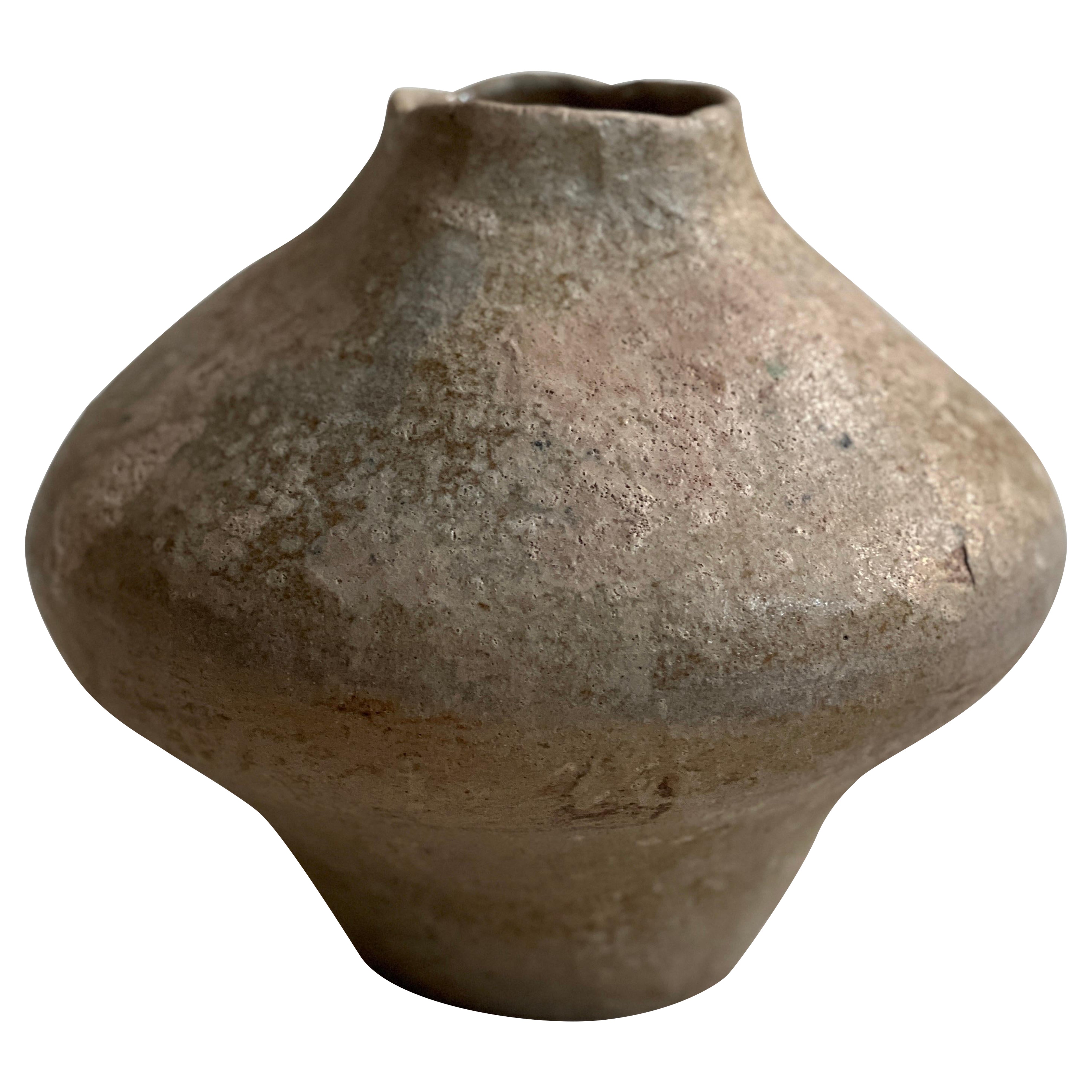 Vase à braise en frêne émaillé, fait main, en serpentin