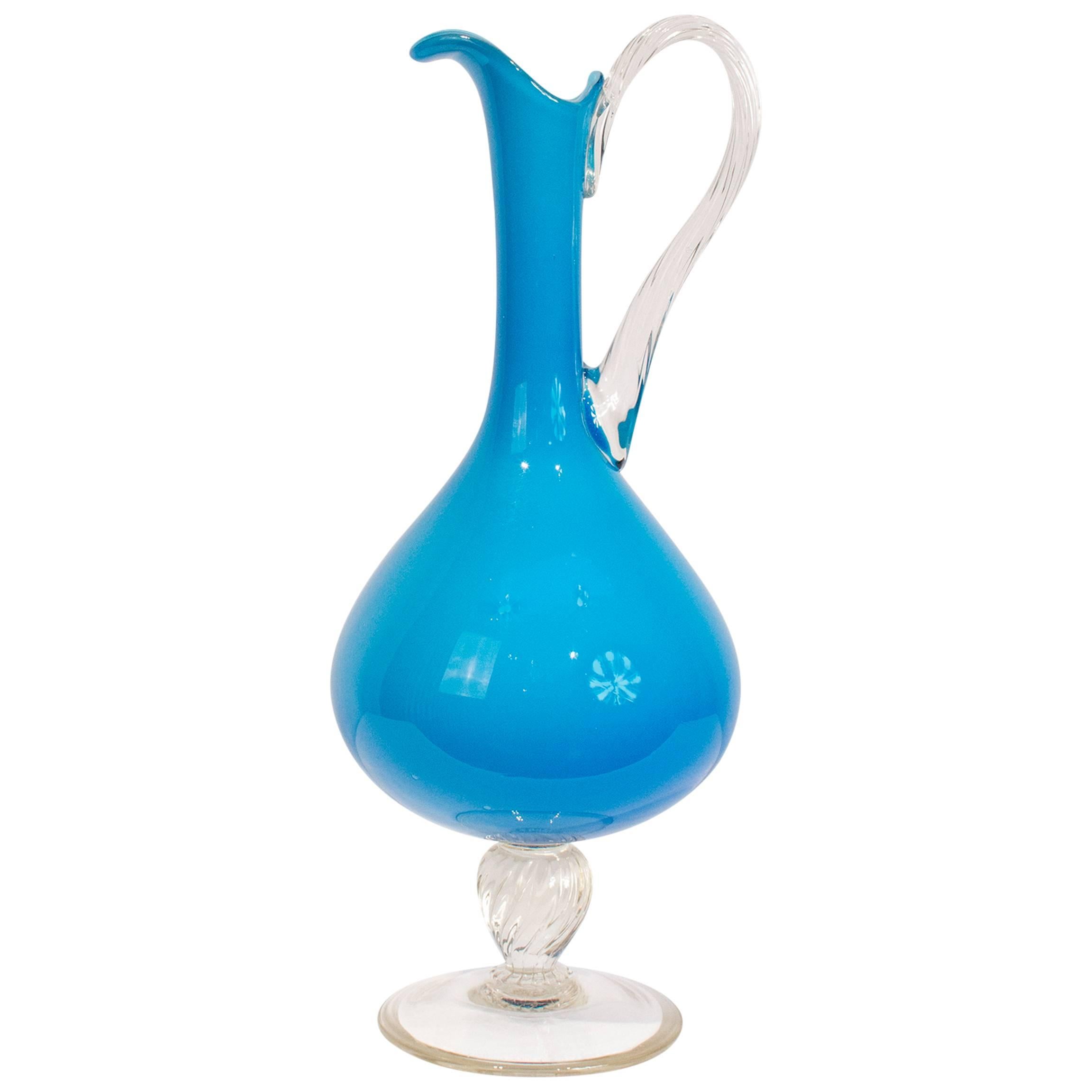 Empoli Art Glass Pitcher For Sale