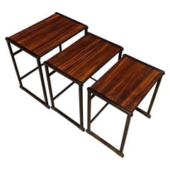 Mid Century Palisander Nisttische - Satz von 3