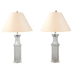 Pair of Glass Table Lamps by Timo Sarpaneva (1926-2006), Finland, 1980 12