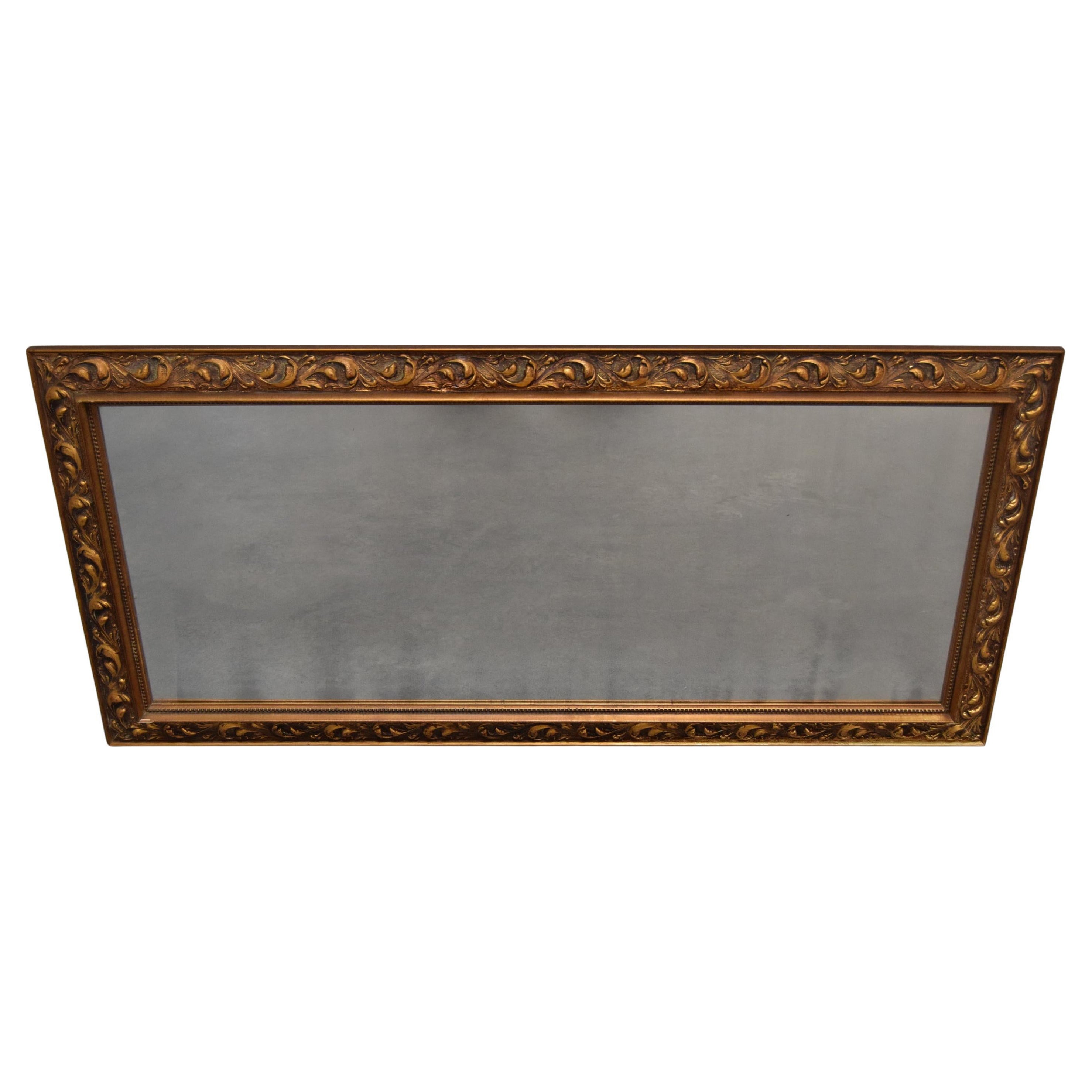 Art Deco Wall Wood Mirror, 1930's.
