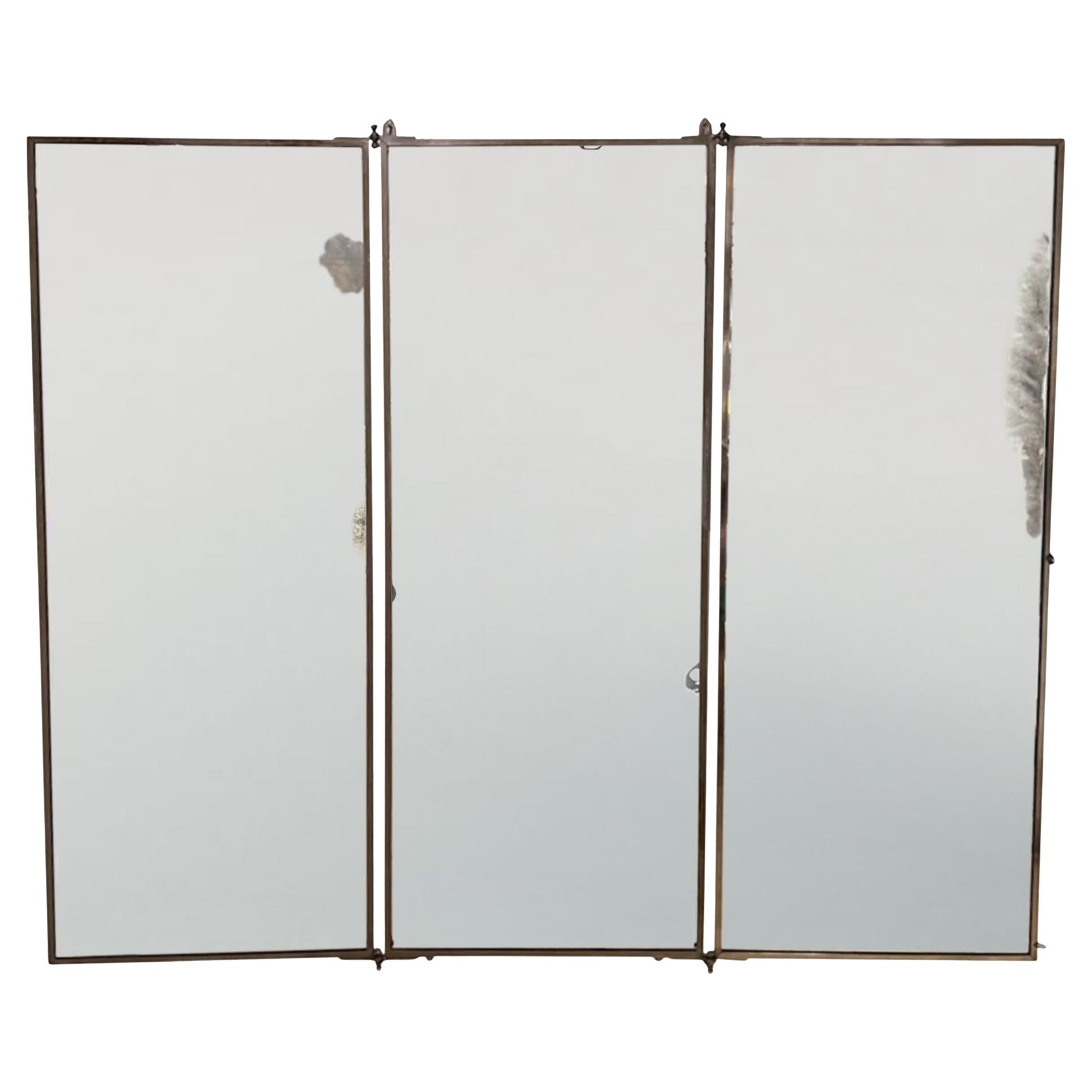 Large 'Miroir Brot' Circa 1920 Triptych Wall Mirror