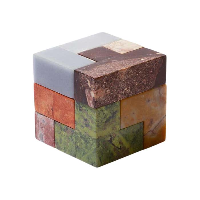 Colorful XL Soma Cube 3D gemstone puzzle For Sale at 1stDibs