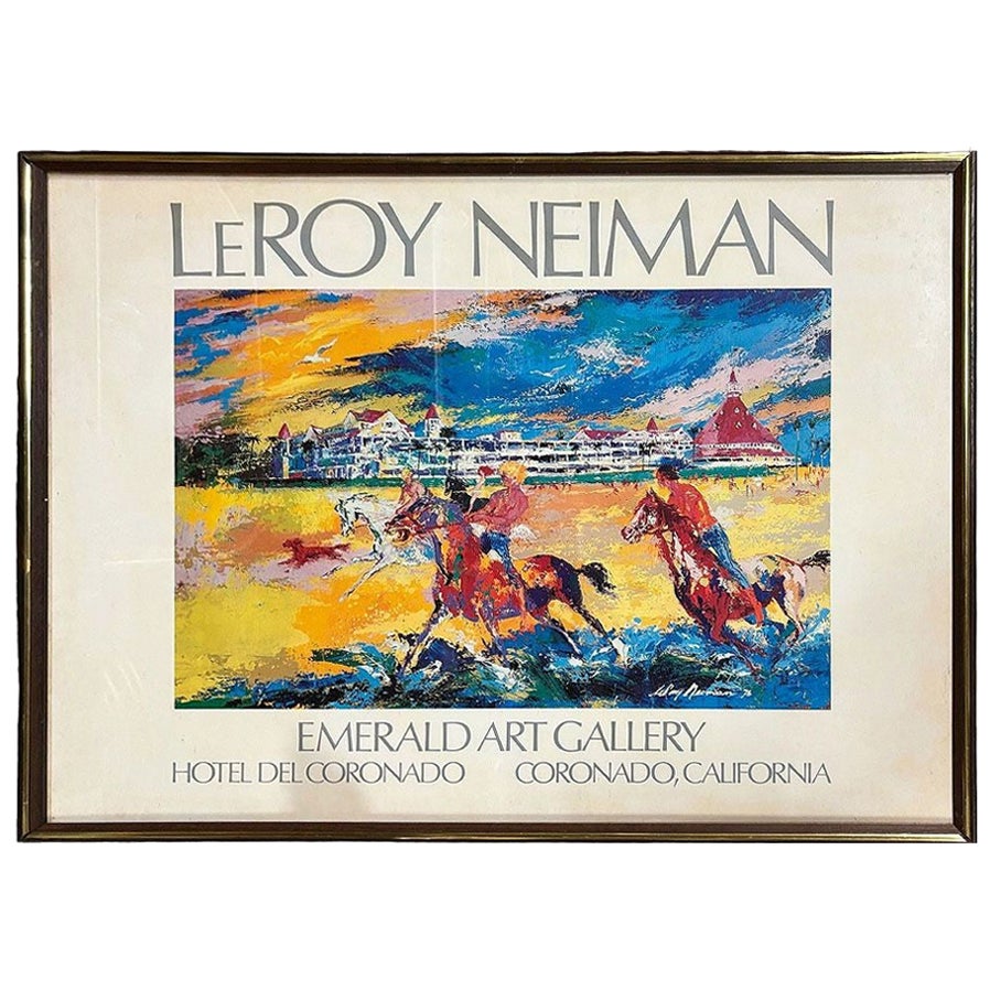 LeRoy Neiman Hotel, Großer gerahmter Del Coronado-Posterdruck von Smaragd Art Gallery