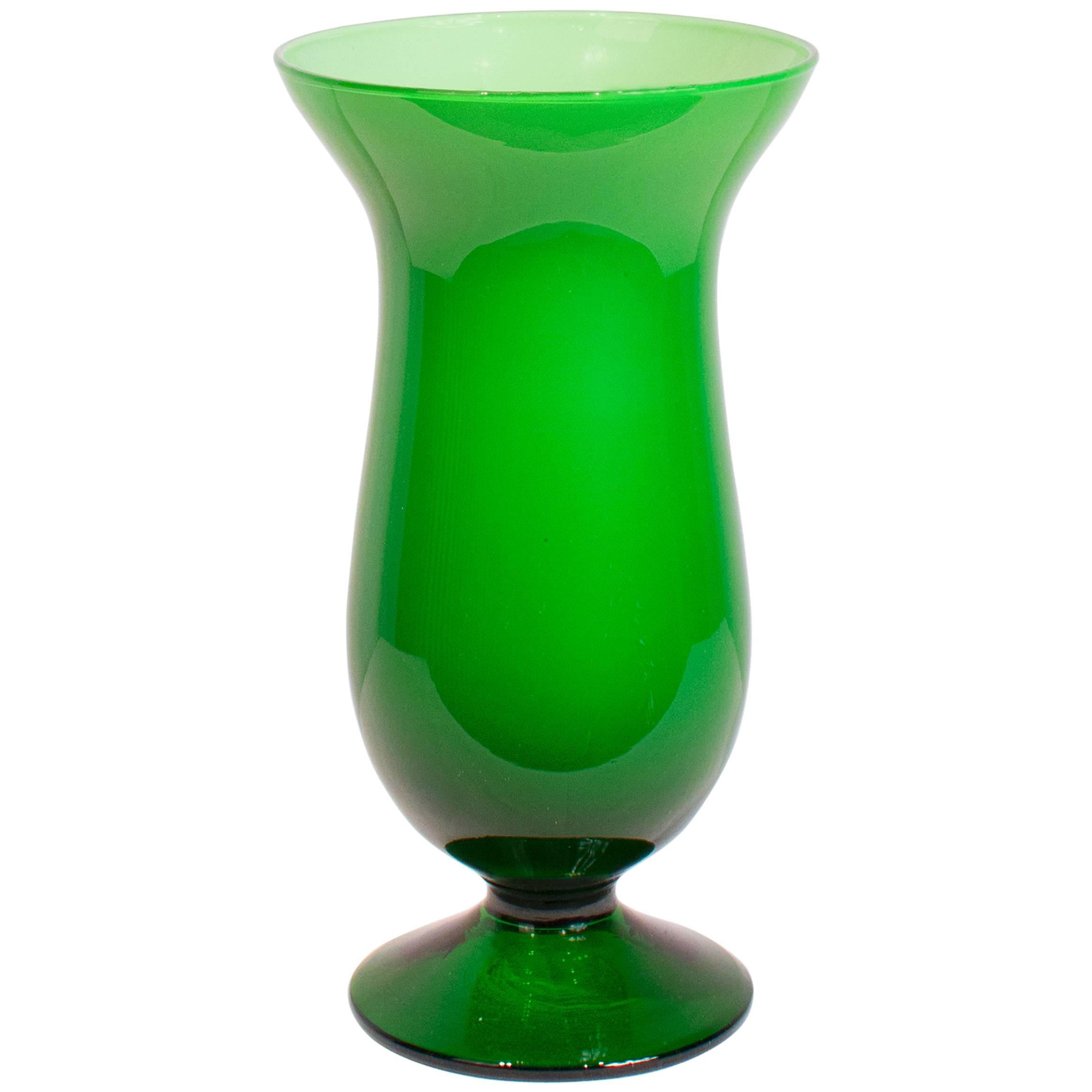 Empoli Art Glass Small Vase For Sale