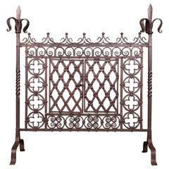 Used 18th Century Hand-Wrought Iron Fireplace Guard