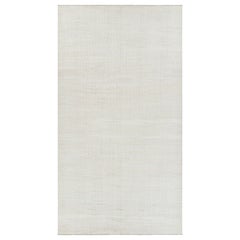 Oversized Vintage Solid Kilim in White and Cream Tones  Rug & Kilim
