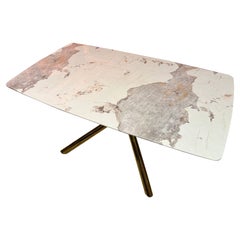 Stunning NEW Italian Table Glass Top and Metal Base