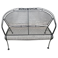 Vintage Woodard Outdoor Iron Loveseat/Bench