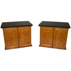 Used 19th Century Pair of Golden Oak Table Cabinets