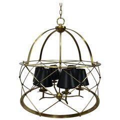 French Modern Royère Style Drum Chandelier 10