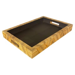 Bandeja para servir de piel de serpiente estilo Karl Springer
