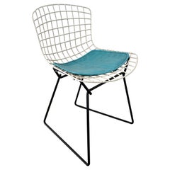 Harry Bertoia Child's Chair in White with Original Knoll Seat Pad