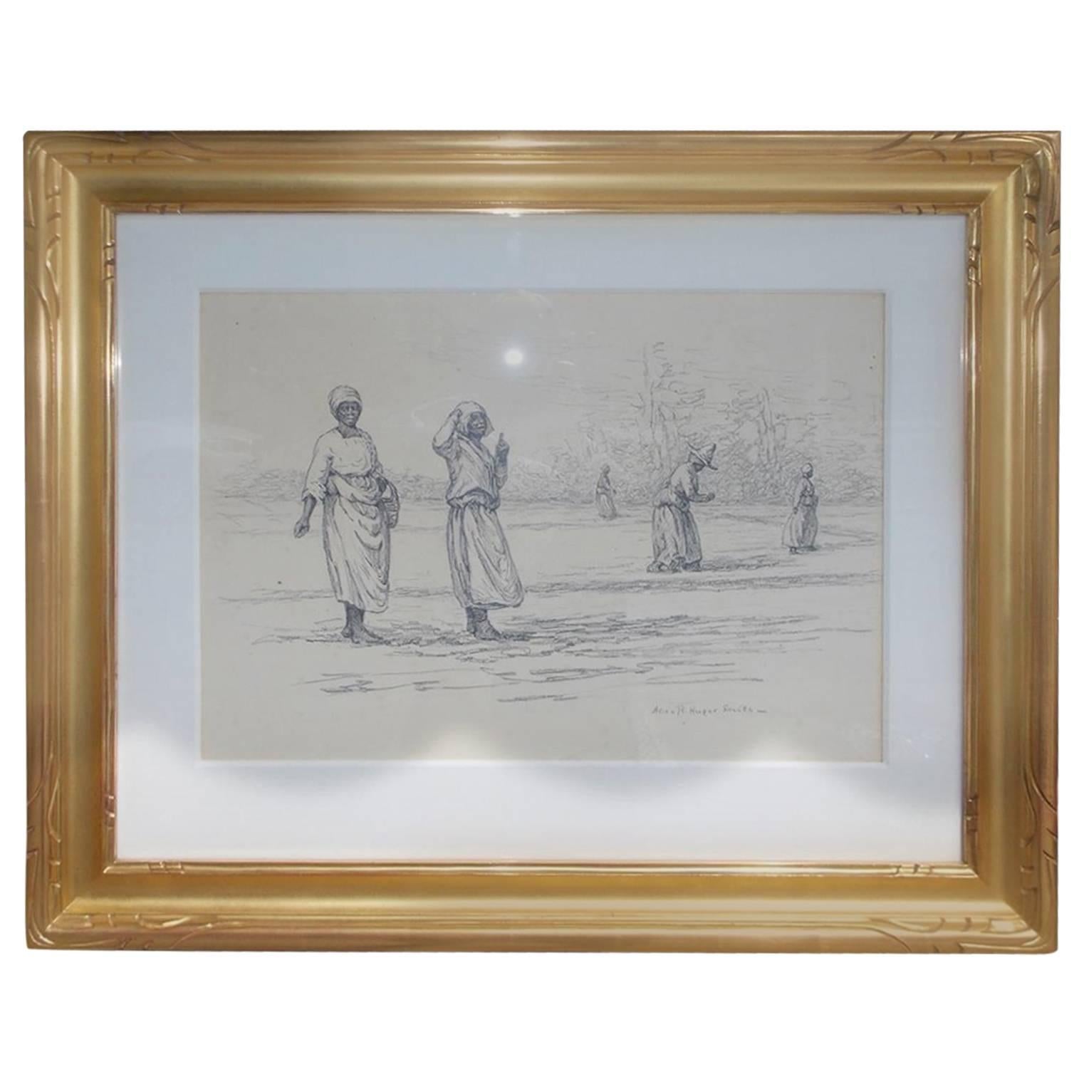 Original Alice Ravenel Huger Smith Pencil Drawing, Circa 1913