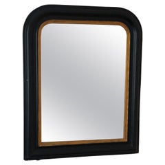Antique Mirror Louis Philippe in nero e oro Francia Fine Ottocento