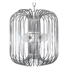 Sciolari Chrome Birdcage Chandelier 6