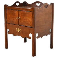 Baker Furniture Georgian Carved Mahogany Nightstand or Occasional Side Table