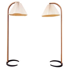 Pair of Orig. 70s Vintage 2 Mads Caprani Light Floor Lamps, Rare model, Stamped
