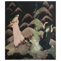 Original-Vintage-Druck von Edmund Dulac, um 1920
