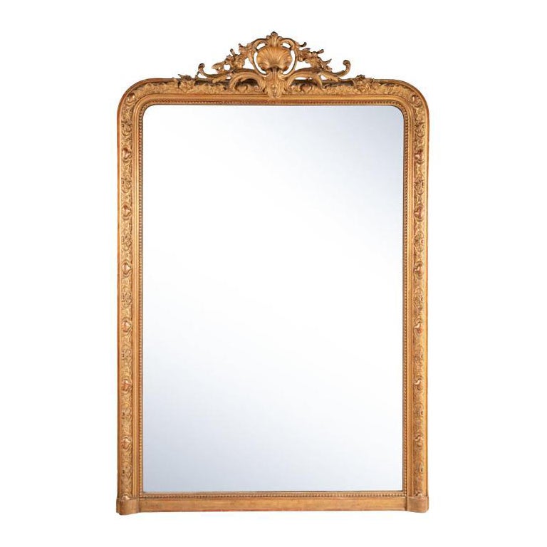Very large 19th century French mirror H. 178 cm - W. 110 cm
