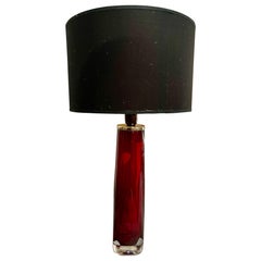 Lampada da tavolo in cristallo Design Carl Fagerlund per Orrefors 1960