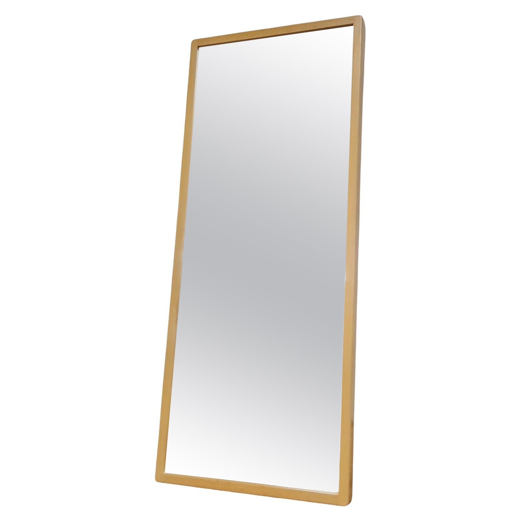 Minimalist Alvar Aalto Stamped Large Mirror in Birch, Artek 1960s