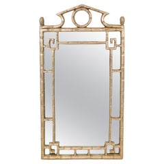 Miroir en faux bambou de style Chinoiserie