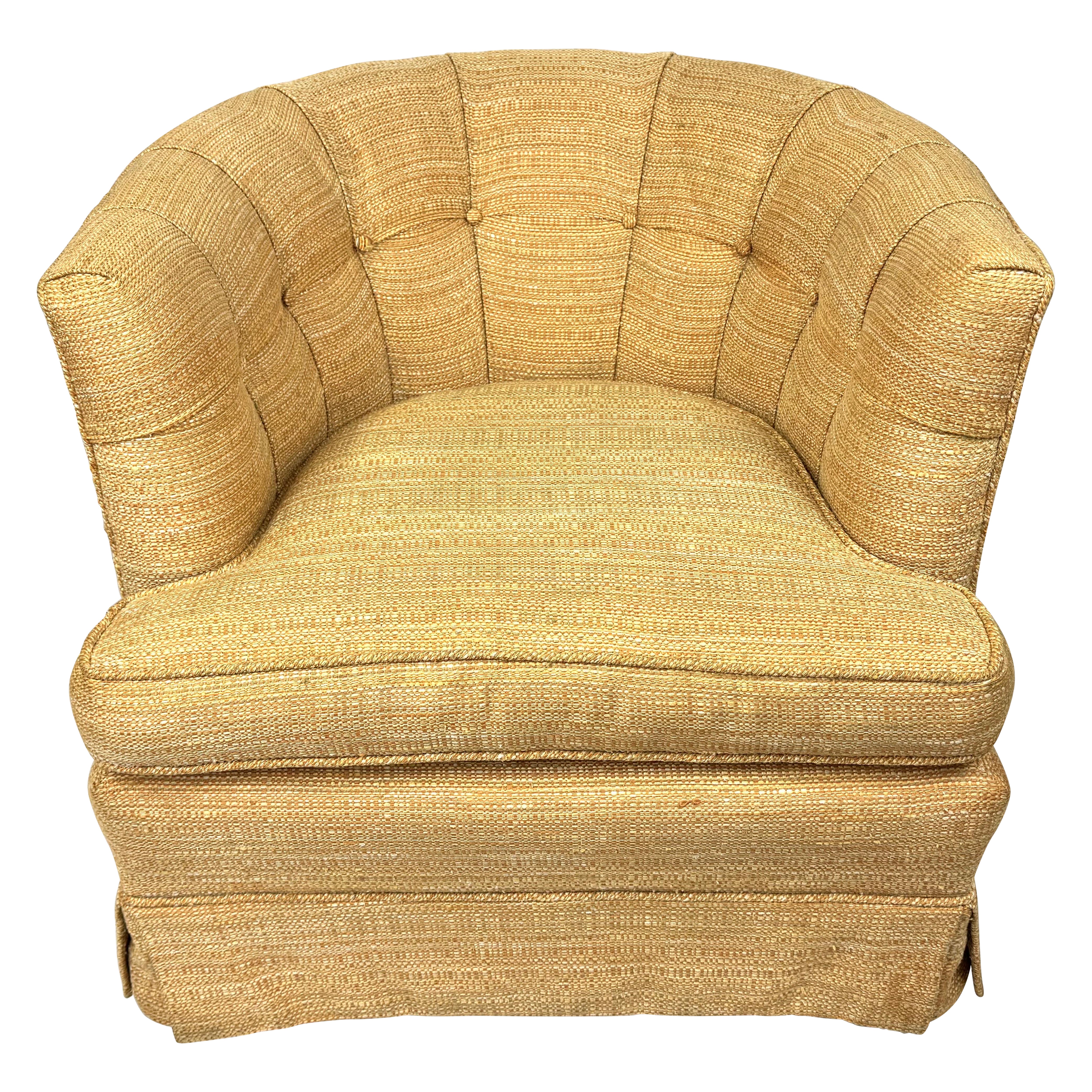Mid Century Cube Chair on Castors