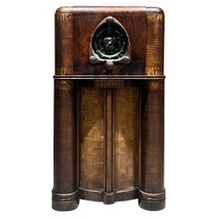 Console Zenith Radio Floor Model Art Déco des années 1930