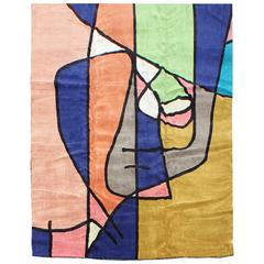 Large Contemporary Abstract Wool Rug