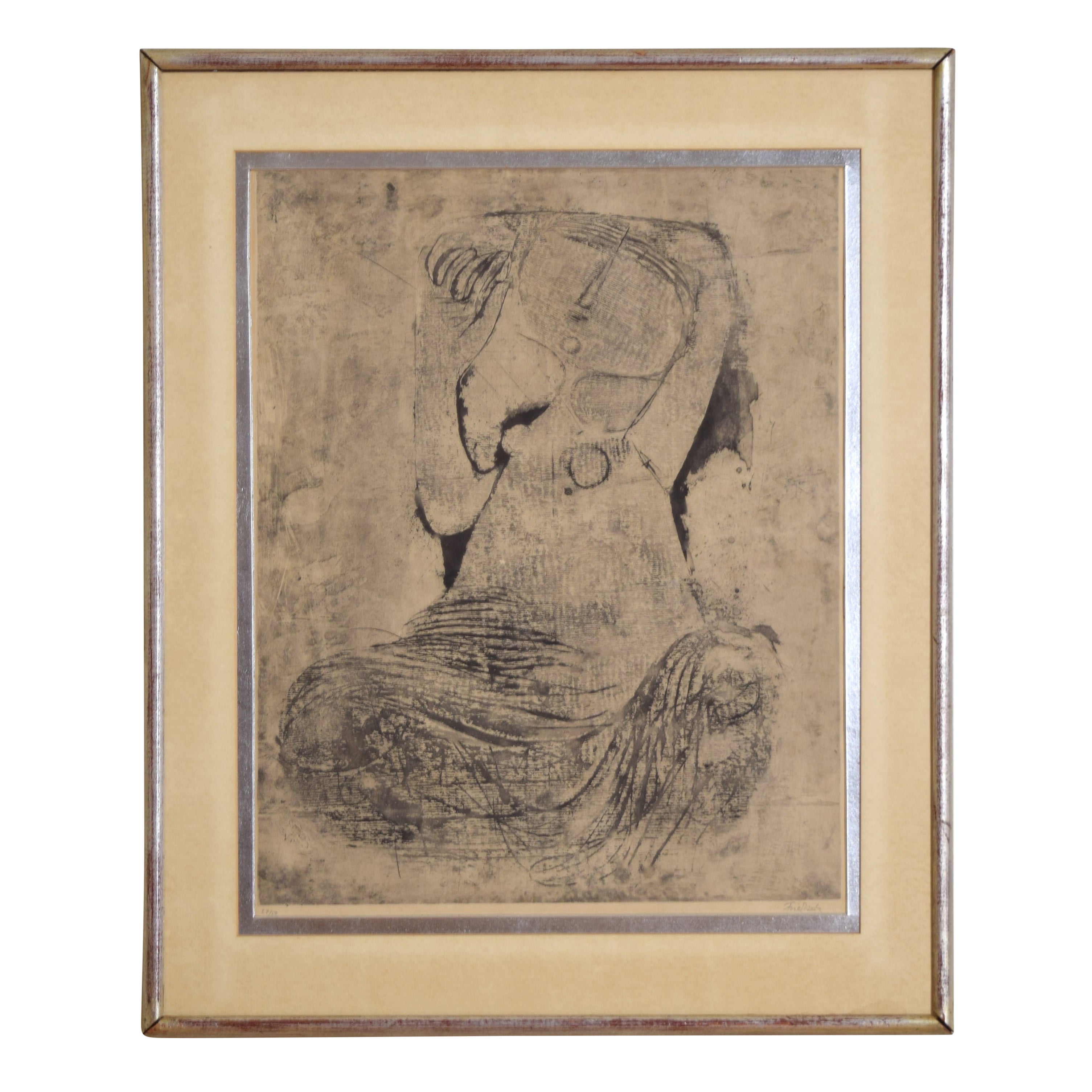 Framed Abstract Lithograph, signed and numbered, 2nd half 20th cen.