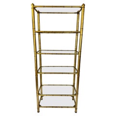Faux Bamboo Gilt Etagere