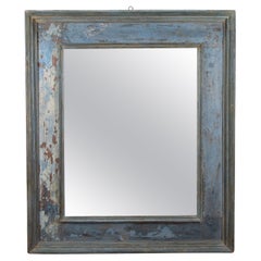 Miroir français du début du 19ème siècle avec encadrement en bois peint d'origine