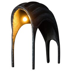 PANZIR Zeitgenössische Tisch- und Stehlampe, Organisches Design, Recycelte Materialien