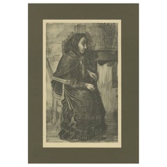 Vincent van Gogh – Woman in Dark Dress – 1928 Portfolio Print from Dutch Period